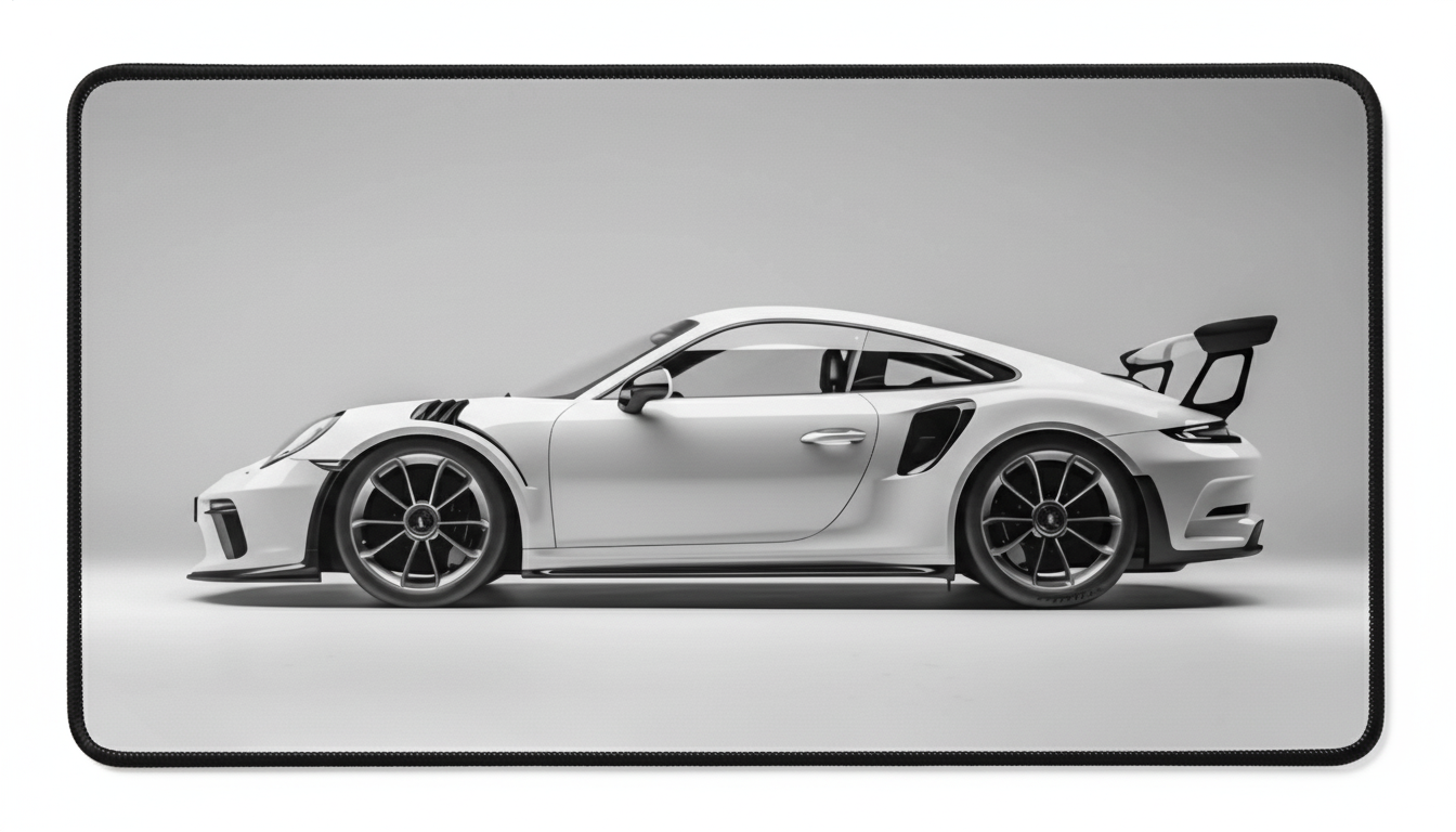 Porshe 911 White Deskmat (XL)