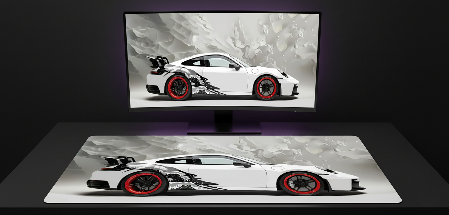 GT3 Crimson Great Wave Deskmat (XL)