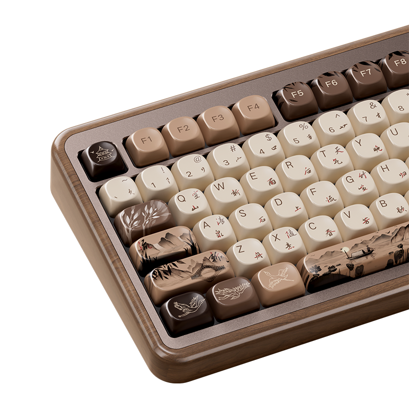 Akko MU02 Walnut Case Mechanical Keyboard