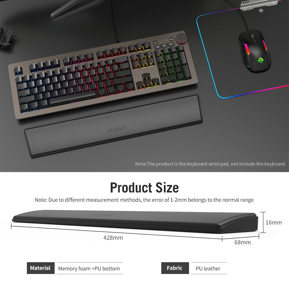 Ajazz Mechanical Keyboard Wrist Pad Ergonomic Comfort Memory Foam
