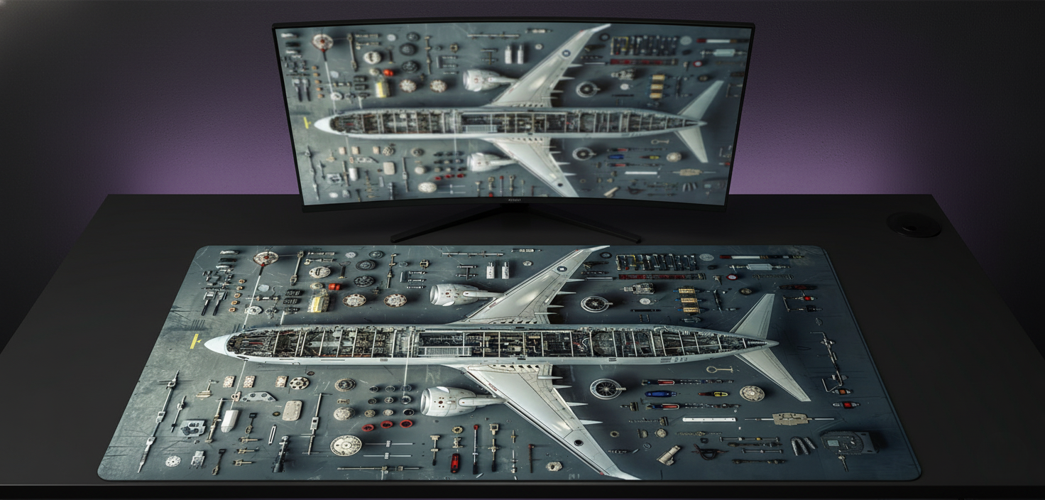 Aircraft Parts Spread Deskmat (XL)