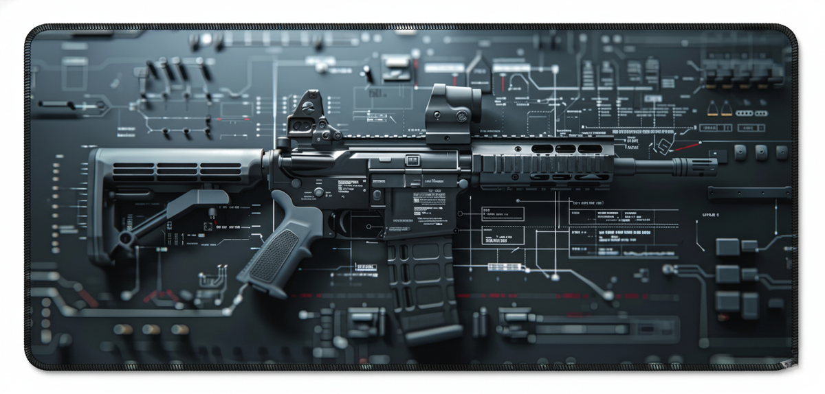 Mta R15 Blueprint AR-15 Blueprint Deskmat (XXL)